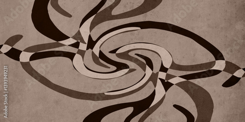 Abstract background in vintage style. Stylized old with grain. For use in graphics, for printing on wall decorations.