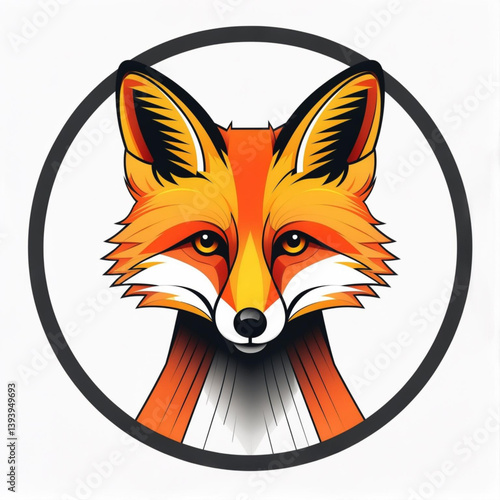 Modern Fox Portrait Logo