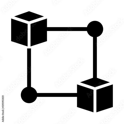 Blockchain Solid Icon