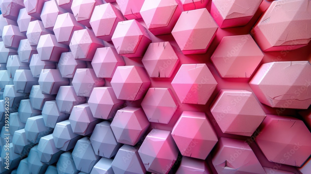 A textured wall of hexagonal shapes in gradient colors, showcasing modern design aesthetics. A textured wall of hexagonal shapes in gradient colors, showcasing modern design aesthetics.