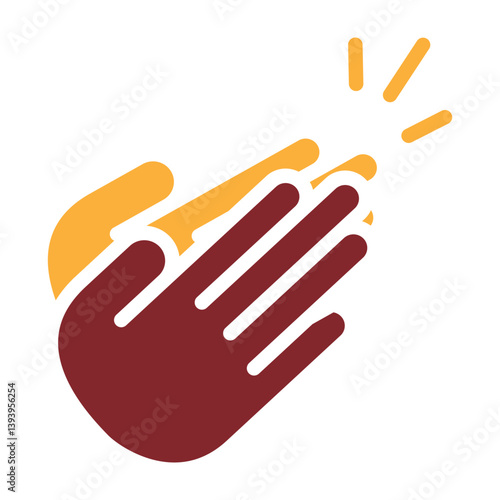 Clapping Vector Glyph Two Colors Icon Design