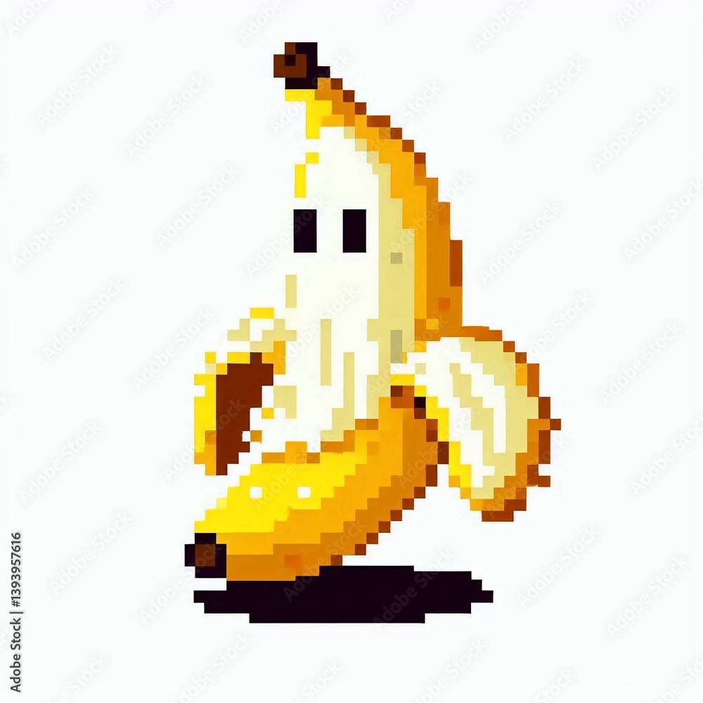 Fototapeta premium Pixelated Banana Suitable for Editorial Use