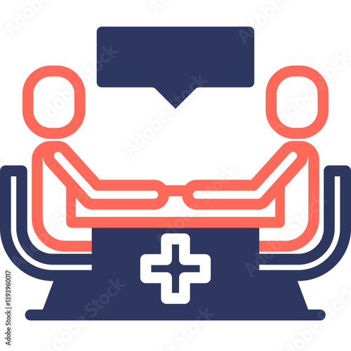 Consultation glyph color icon