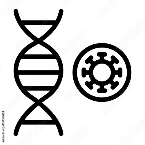 Hybrid Malware Line Icon