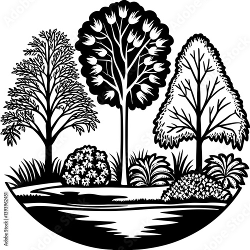 small tree growing with sunshine in garden. eco concept