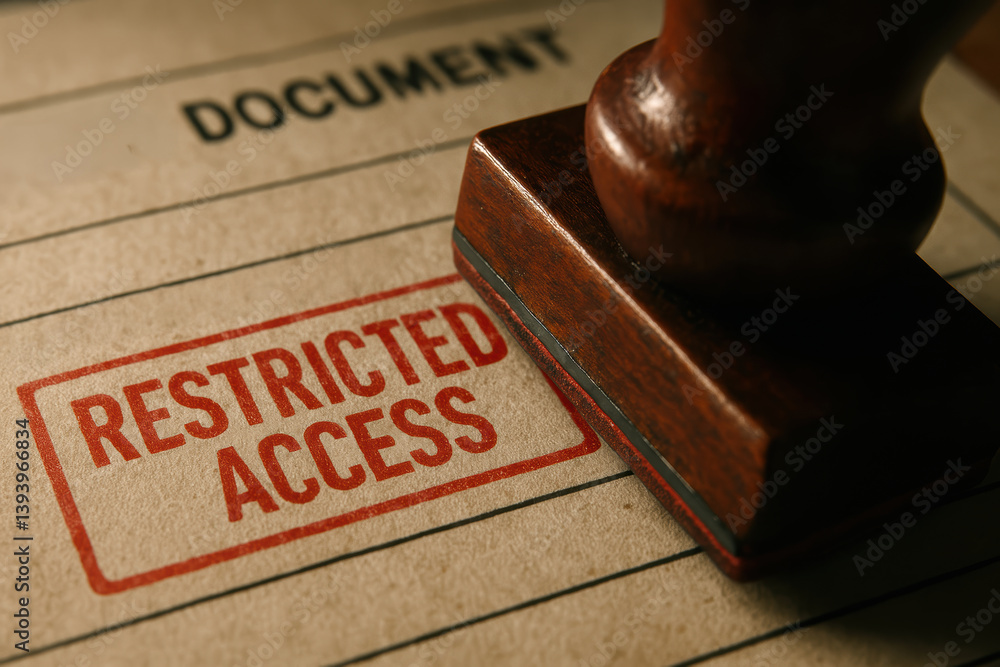 © newlifestock - document with stamp indicating restricted access highlights concept of trade barriers in professional setting © newlifestock - document with stamp indicating restricted access highlights concept of trade barriers in professional setting