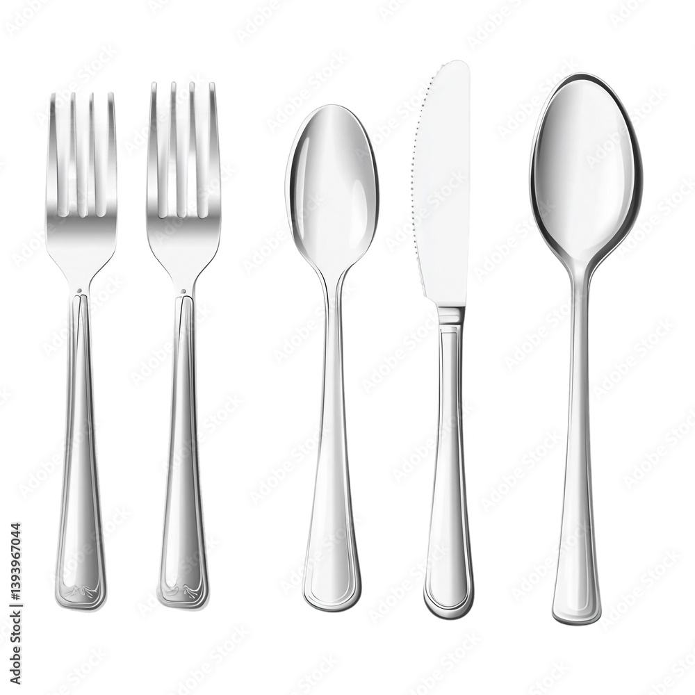 cutlery set isolated on transparent and white background. cutlery set isolated on transparent and white background.