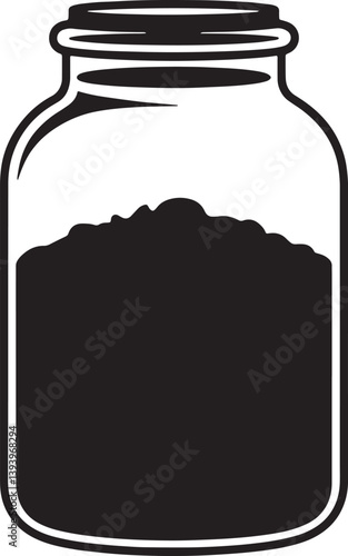 Wallpaper Mural Compost Jar silhouette vector illustration Torontodigital.ca