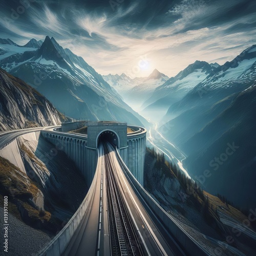 The Gotthard Base Tunnel A railway tunnel in Switzerland featuri