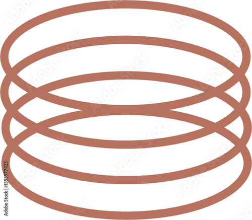 red and yellow rubber bands on white background