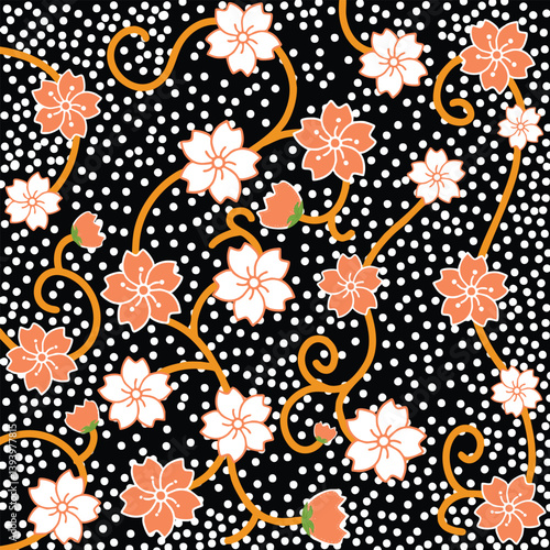 Wallpaper Mural Elegant Floral Batik Vector  - Traditional Indonesian Pattern for Empowering Designs Torontodigital.ca