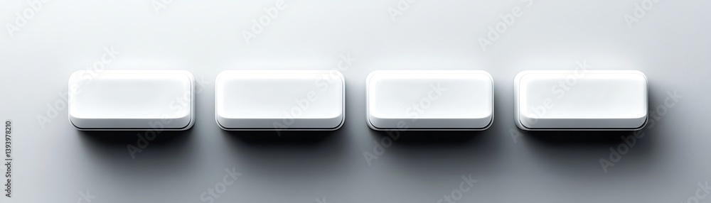 Blank white computer keys on a plain background Blank white computer keys on a plain background