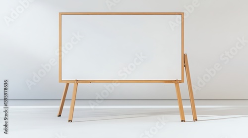 Wallpaper Mural Empty wooden whiteboard easel in minimalist room. Use Presentation mockup Torontodigital.ca