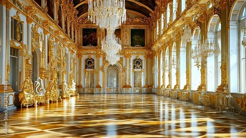 Magnificent Grand Hall of Catherine Palace: Opulence and Elegance