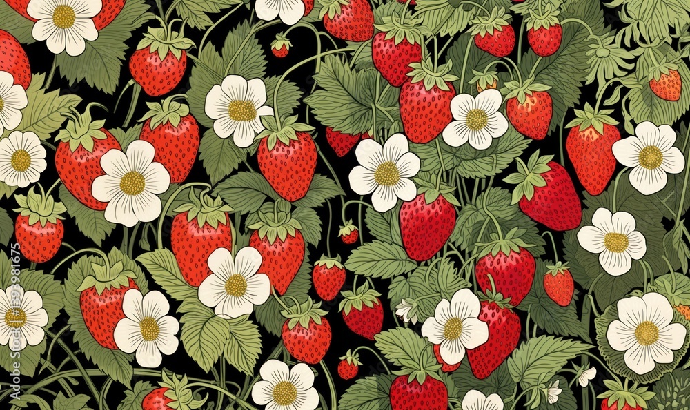 Strawberries strawberry pattern nature.