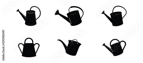 watering can icon silhouette vector illustration.