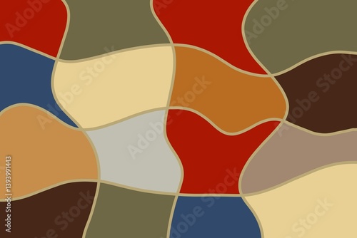 seamless pattern with abstract geometric shapes