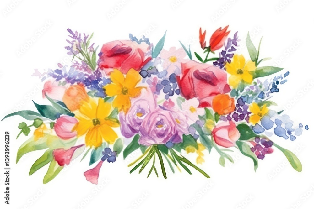 Obraz premium Bouquet painting pattern flower.