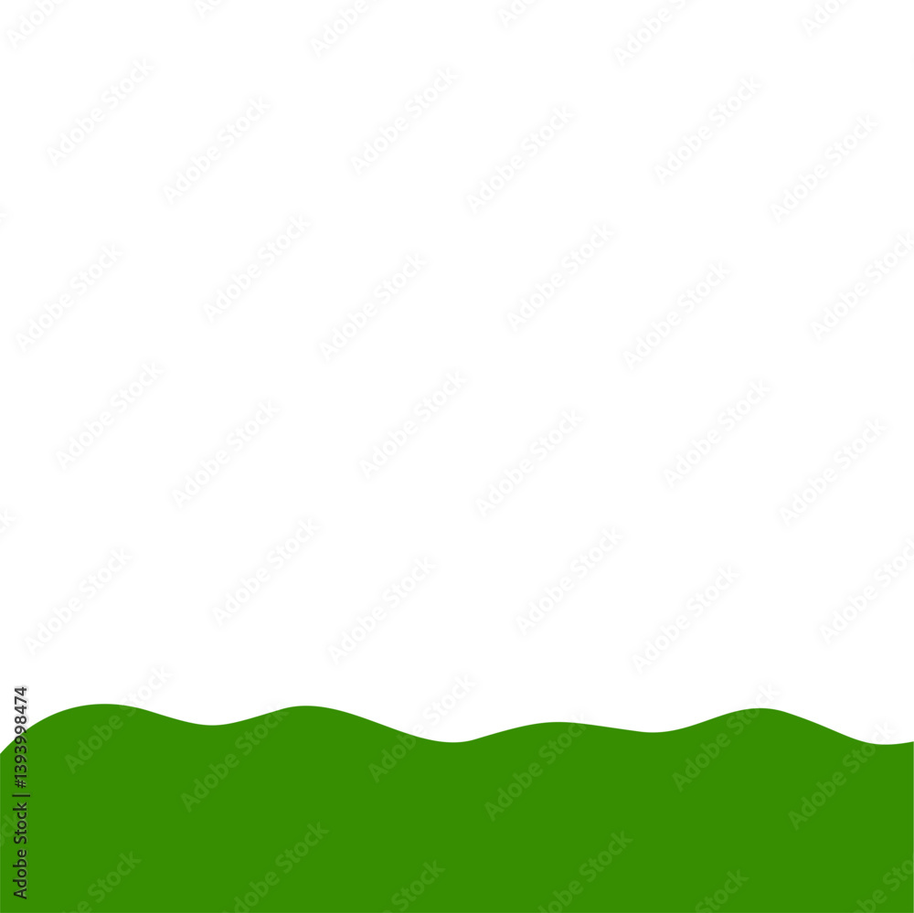 Flat style green bottom border Flat style green bottom border