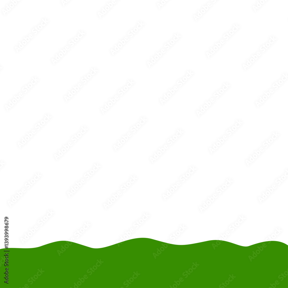 Obraz premium Flat style green bottom border