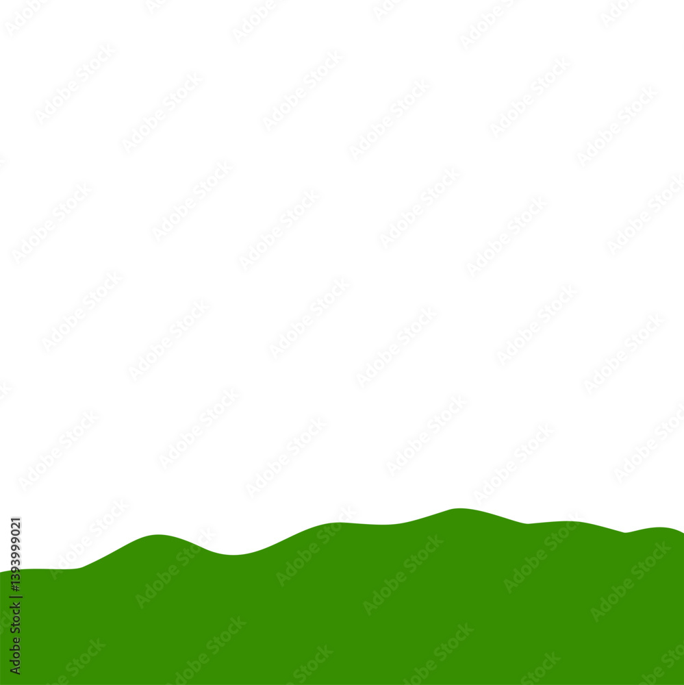 Obraz premium Flat style green bottom border