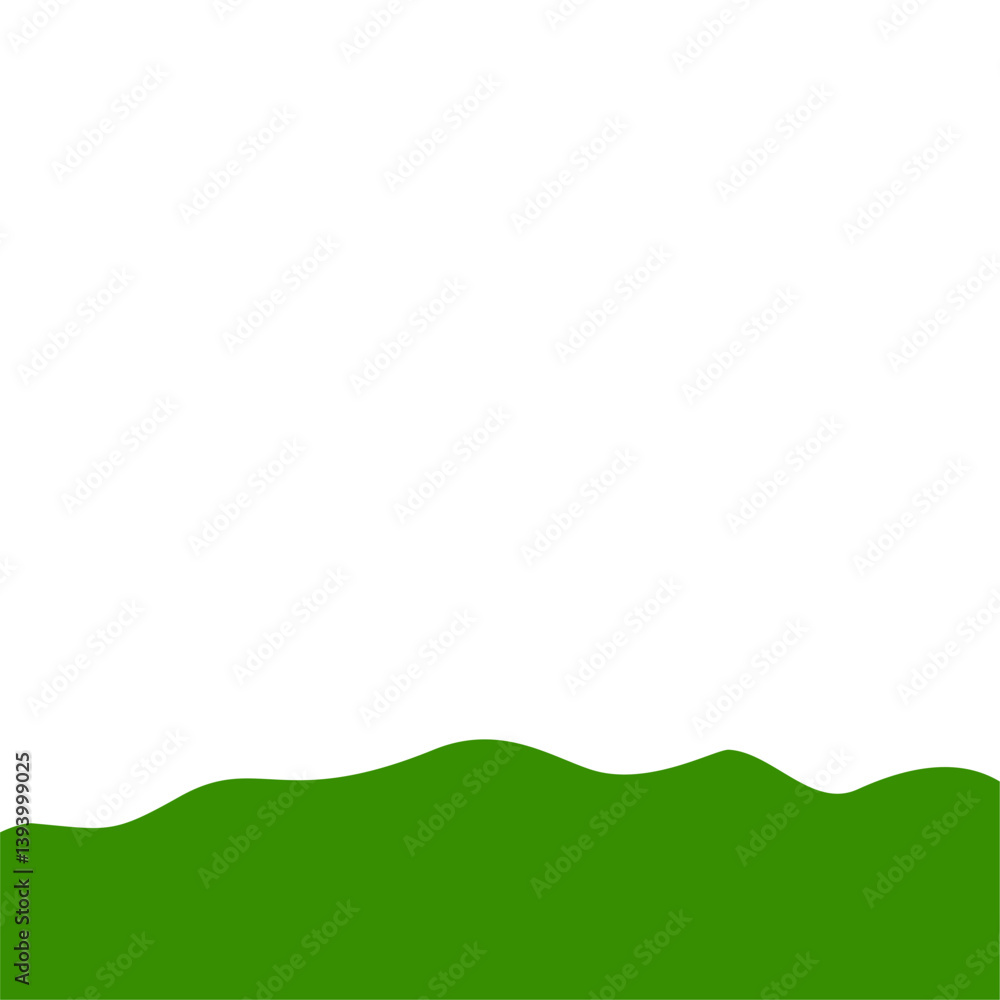 Obraz premium Flat style green bottom border
