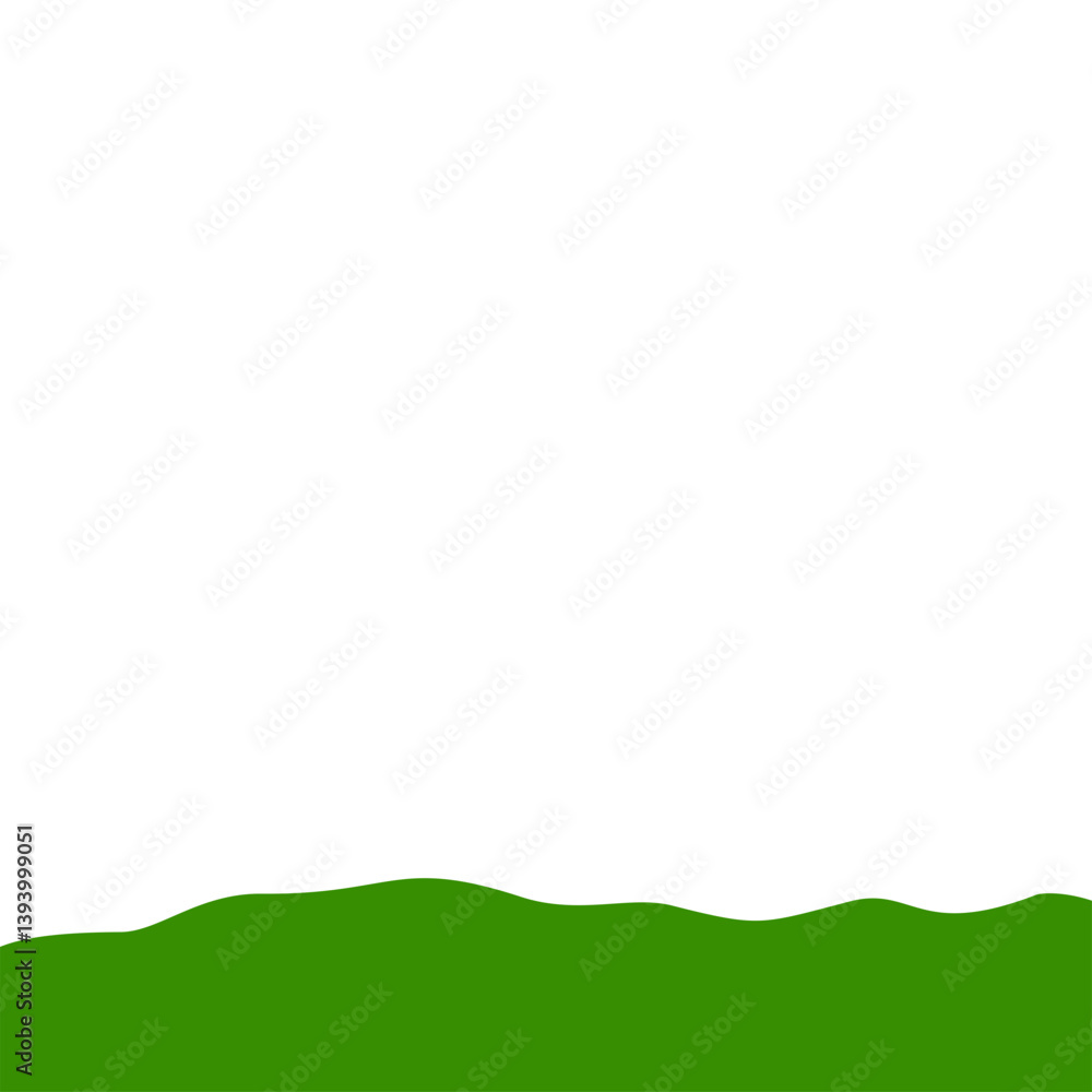 Obraz premium Flat style green bottom border