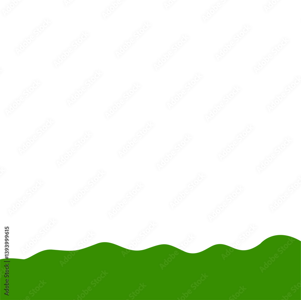 Flat style green bottom border Flat style green bottom border