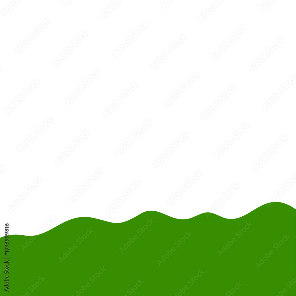 Flat style green bottom border Flat style green bottom border