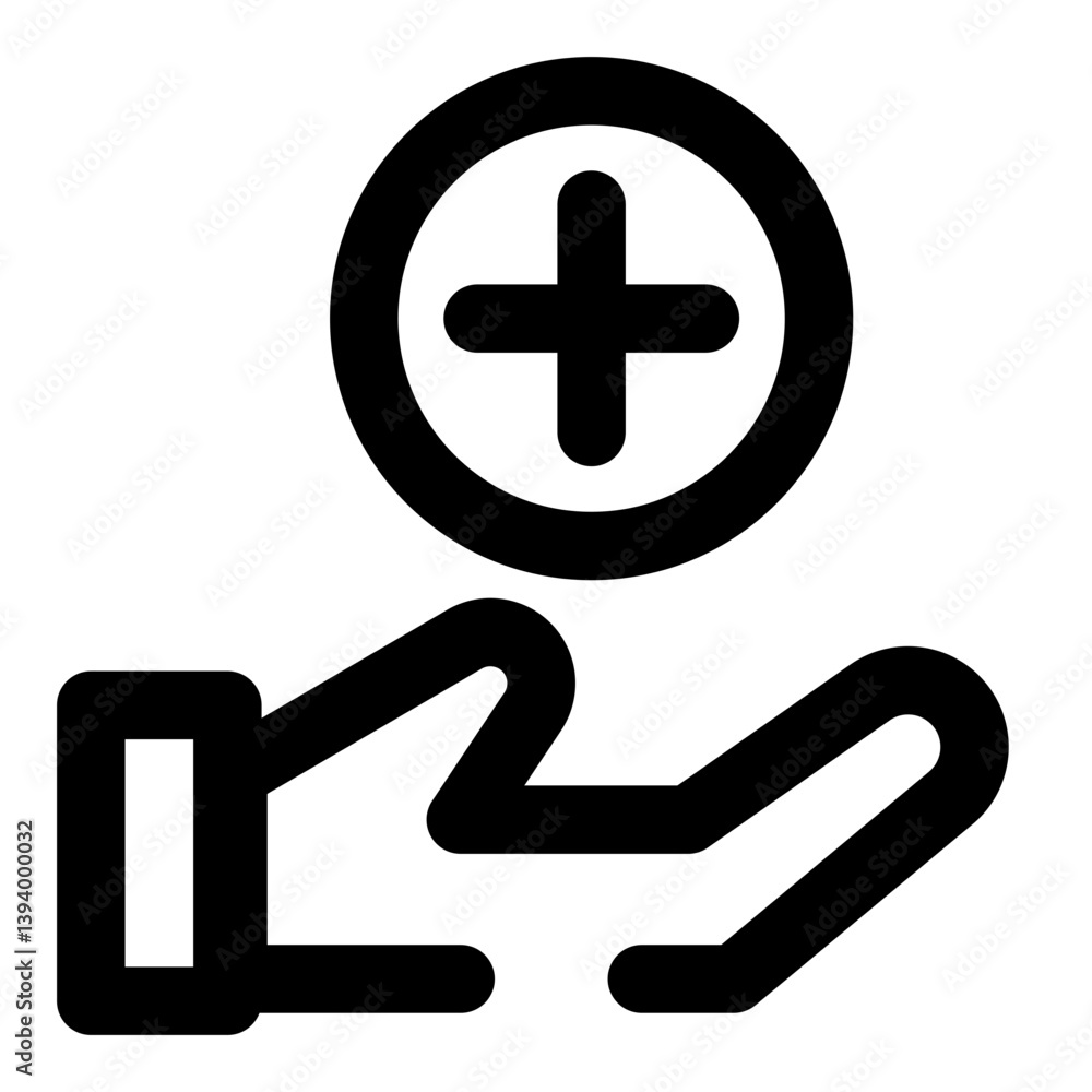 Obraz premium medical dashed line icon