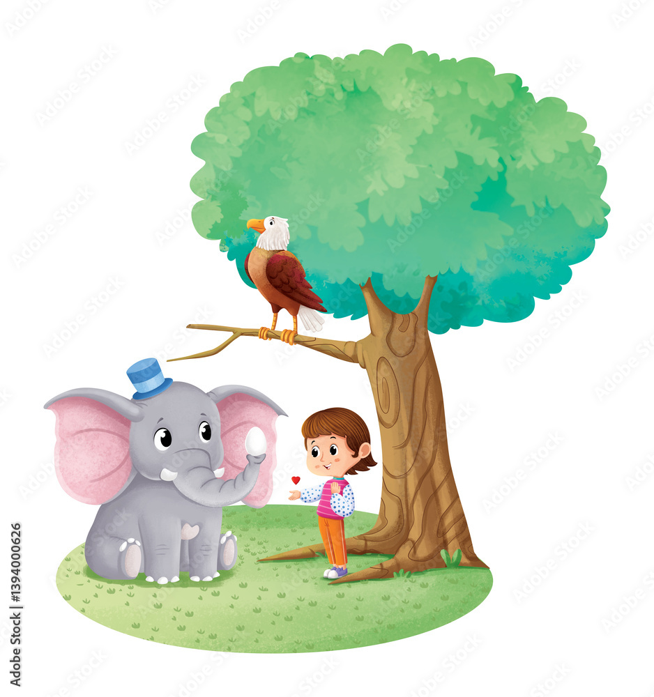 Fototapeta premium animals in the forest