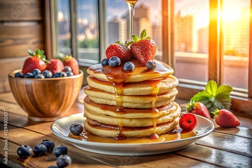 pancakes with strawberry