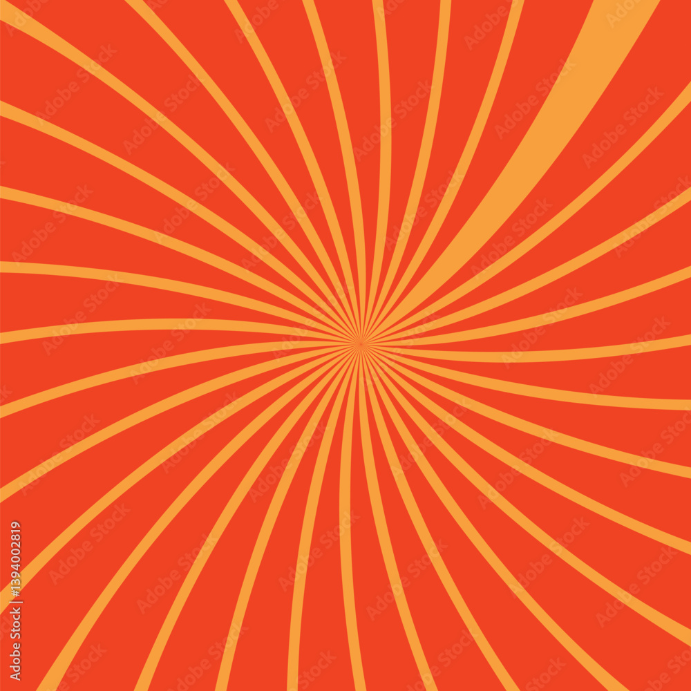Fototapeta premium Red background with red sun rays. Abstract summer sun shine. 