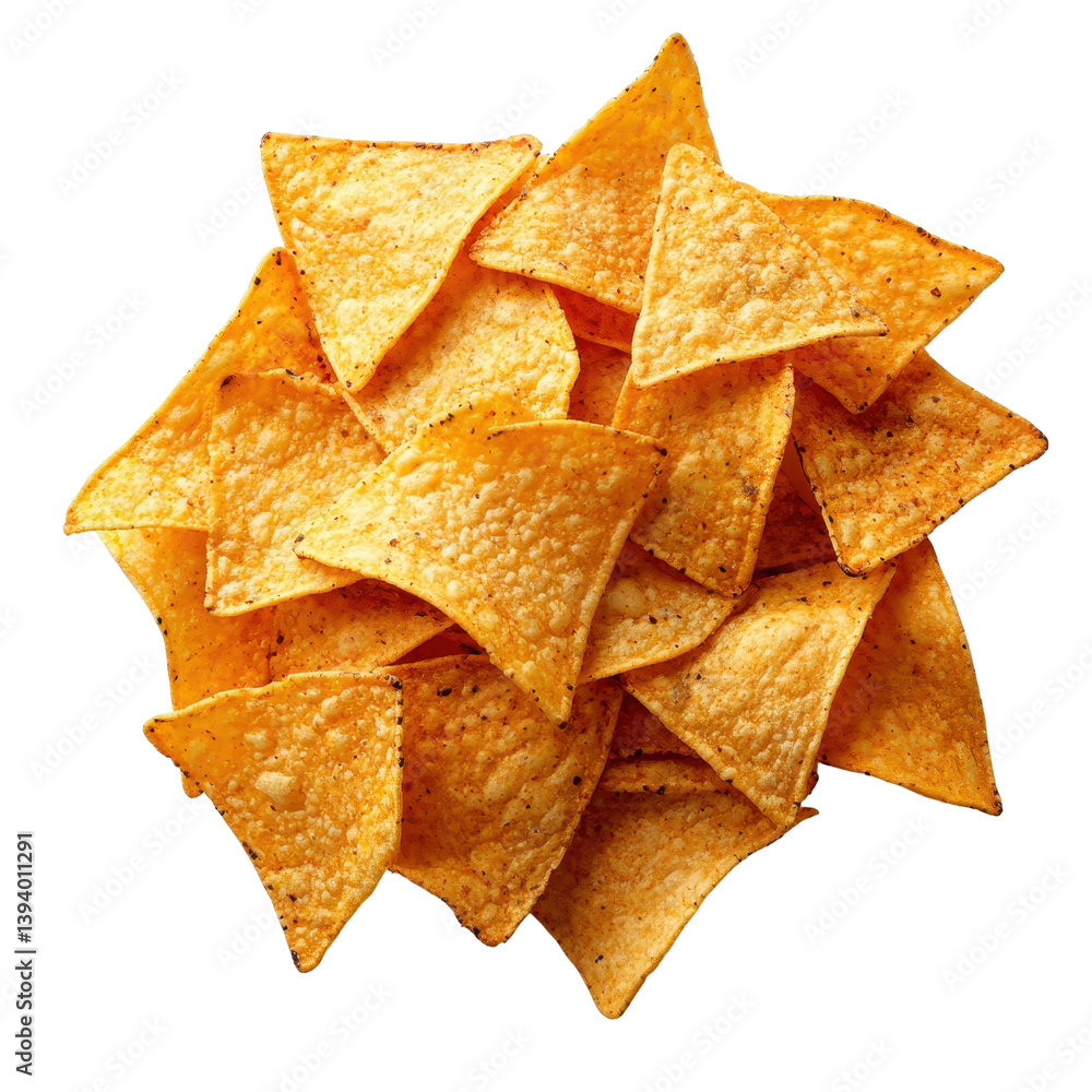 Tortilla chips isolated on white transparent background. Tortilla chips isolated on white transparent background.