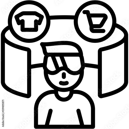 Virtual Shopping Icon