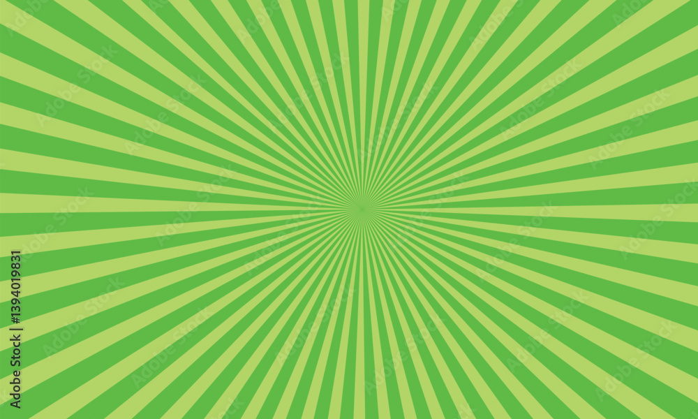 Sun rays green background, starburst anime pop art cartoon or comic, dotted texture and explosion effect or sunburst Sun rays green background, starburst anime pop art cartoon or comic, dotted texture and explosion effect or sunburst