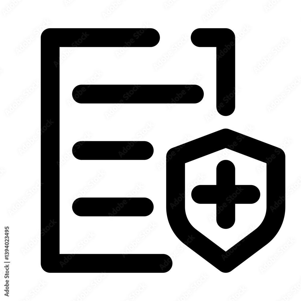 Obraz premium medical dashed line icon