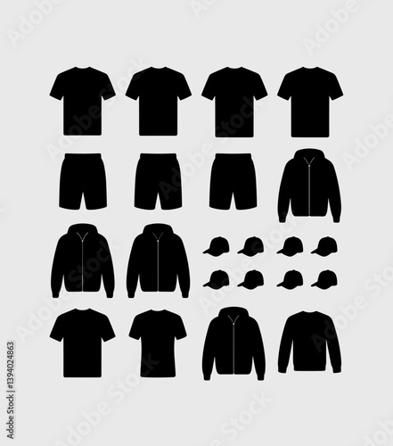 cloths mockup, vector mockup, digital, vector t shirts, vector shirts, silhouette clothing, shirt, clothes, fashion, vector, t-shirt, jacket, dress, illustration, set, wear, design, polo, coat, men, t