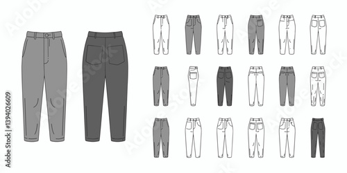 pants mockup, cloths mockup, silhouette mockups, mockups, digital, vector mockups, clothes, clothing, fashion, shirt, vector, pants, jacket, jeans, dress, illustration, suit, wear, set, design, style,