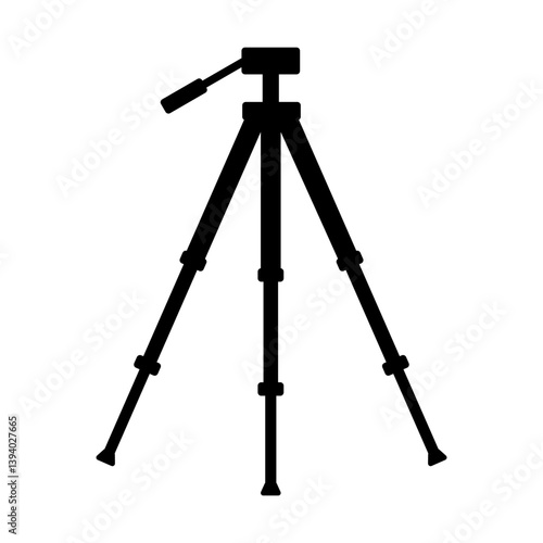 tripod silhouette isolated on white background