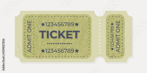 Vintage ticket design suitable for various events and activities