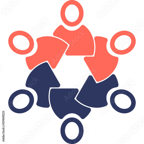 Socializing glyph color icon