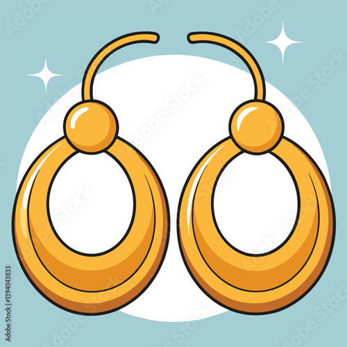 Elegant Gold Hoop Earrings. A Classic Fashion Statement
