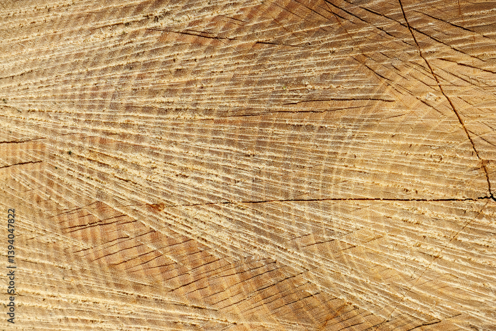 Fototapeta premium Tree Trunk Cross Section with Growth Rings