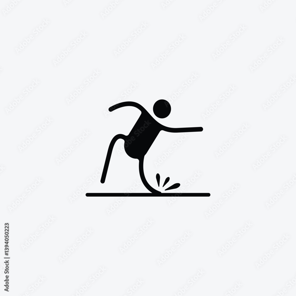 abstract flat icon logo slippery slip abstract flat icon logo slippery slip