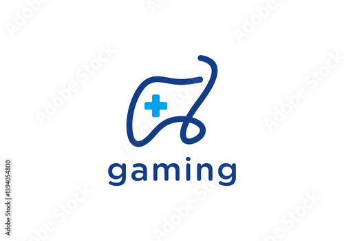 joystick playstation logo. creative sport game symbol design template