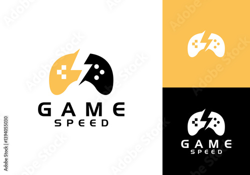 joystick playstation logo. creative sport game symbol design graphic