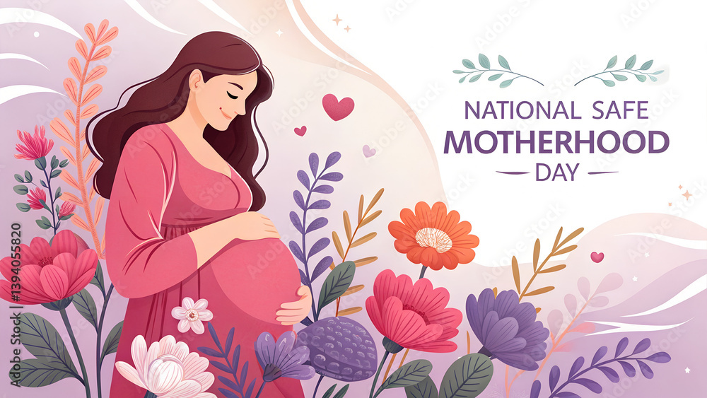 National safe motherhood day concept. National safe motherhood day concept.