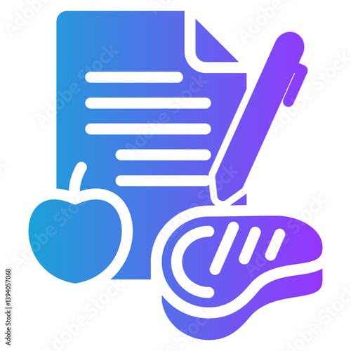 Meal Planning glyph gradient icon