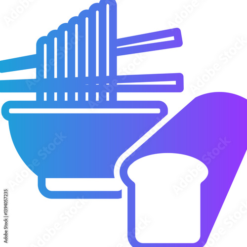 Carbohydrates glyph gradient icon